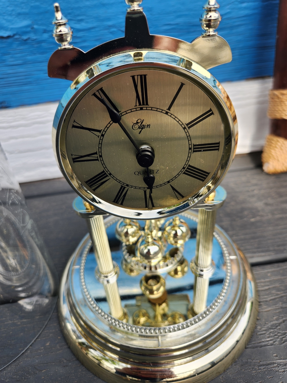 Anniversary Dome Clock - Shiny Gold Table Accent - Picture 7 of 14